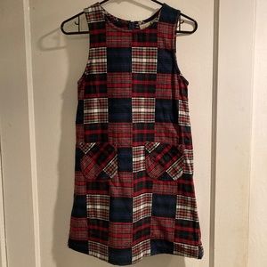 L.L. Bean Girl’s Dress Size 10 plaid flannel patchwork